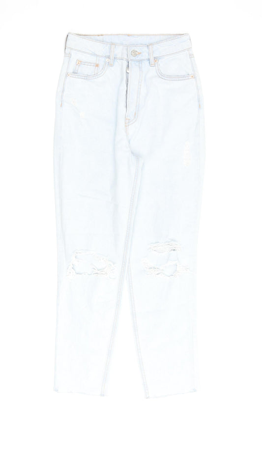 Womens UK Size 6 H&M Regular Fit Straight Blue Jeans
