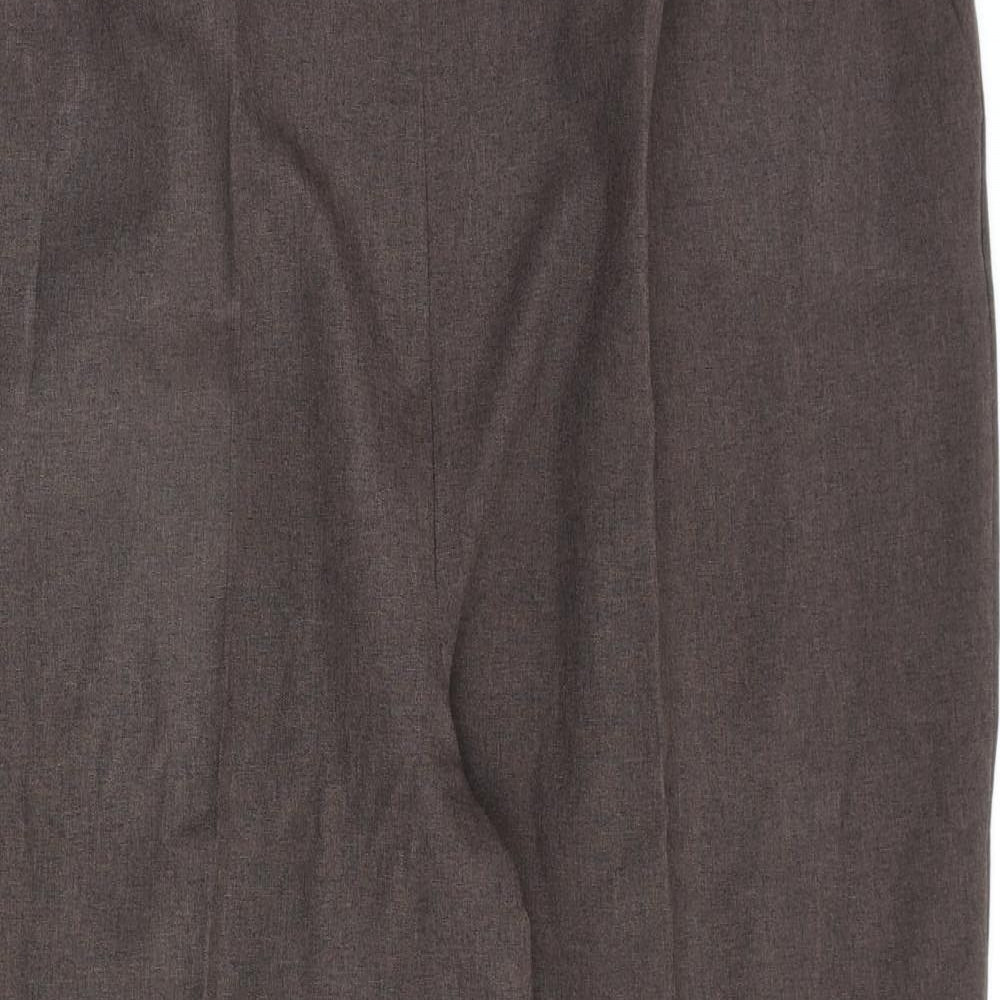 Bonmarché Womens Brown Polyester Trousers Size 22 L26 in Regular