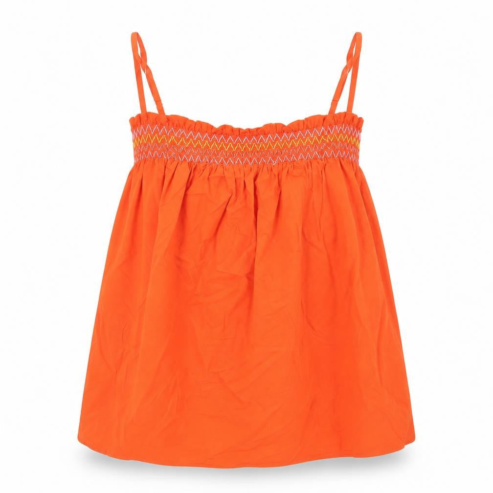 Womens UK Size 8 Marks and Spencer Orange Basic Tank