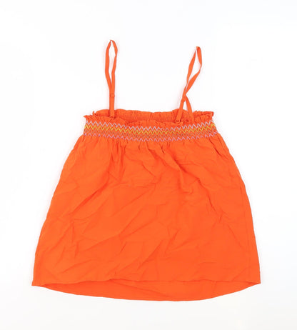 Womens UK Size 8 Marks and Spencer Orange Basic Tank