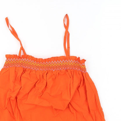 Womens UK Size 8 Marks and Spencer Orange Basic Tank