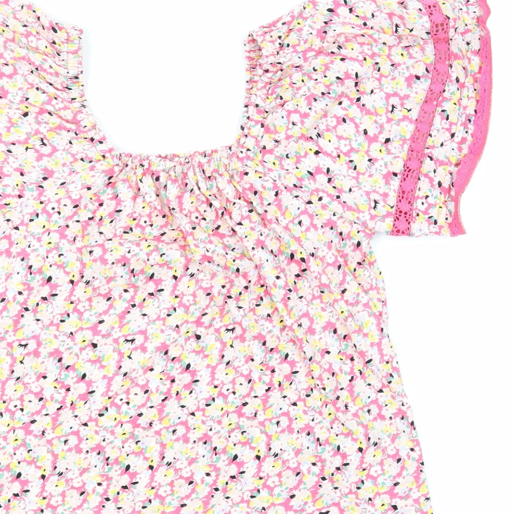 Womens UK Size 6 Marks and Spencer Pink Basic Blouse