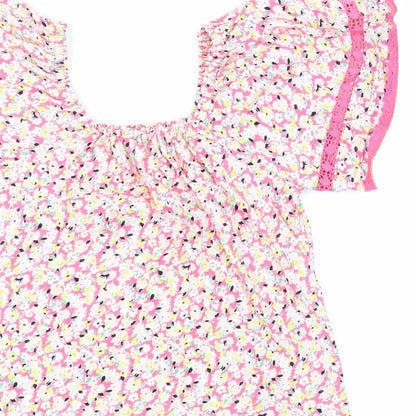 Womens UK Size 6 Marks and Spencer Pink Basic Blouse