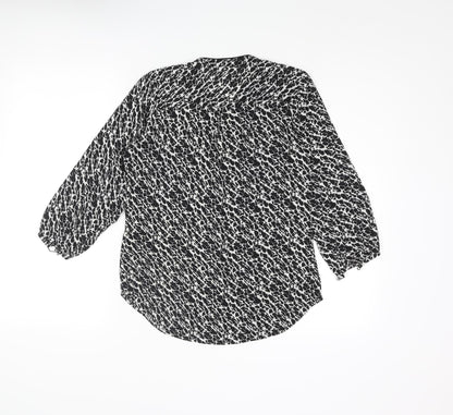Womens UK Size 4 H&M Black Basic Blouse