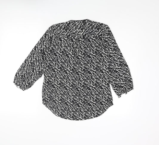 Womens UK Size 4 H&M Black Basic Blouse