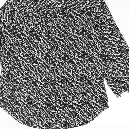Womens UK Size 4 H&M Black Basic Blouse