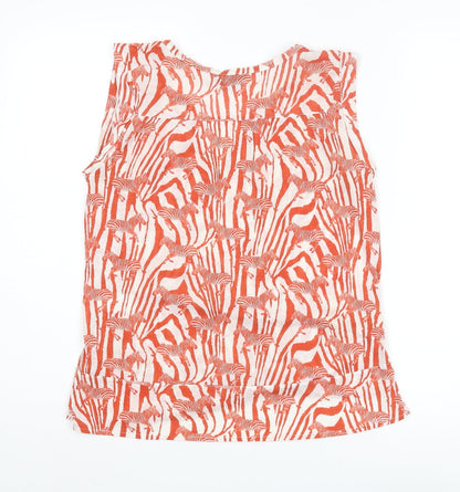 Womens UK Size XS H&M Orange Basic Blouse