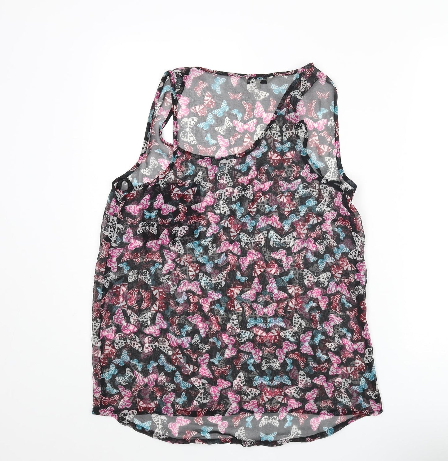 Womens UK Size 10 New Look Multicoloured Basic Blouse