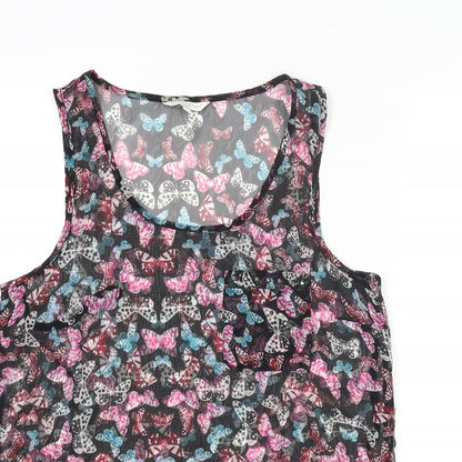 Womens UK Size 10 New Look Multicoloured Basic Blouse