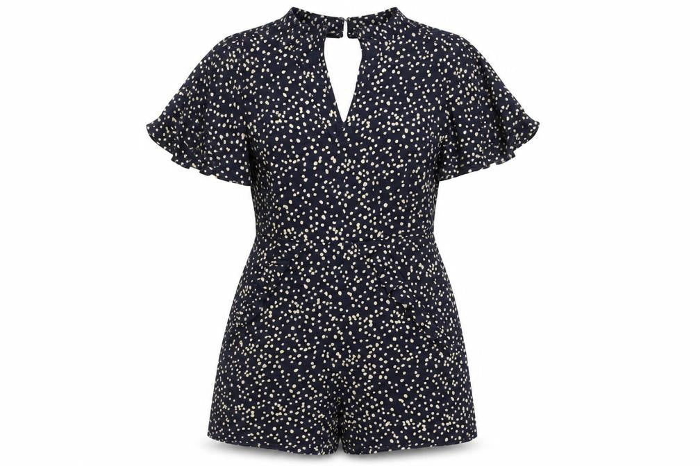 Womens UK Size XS Mango One-Piece Black Playsuit