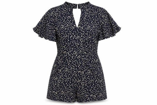 Womens UK Size XS Mango One-Piece Black Playsuit