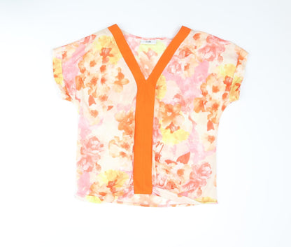 Womens UK Size S Wallis Orange Basic Blouse