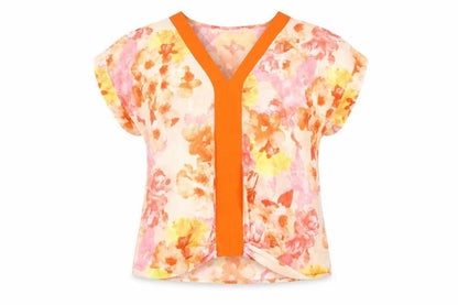 Womens UK Size S Wallis Orange Basic Blouse