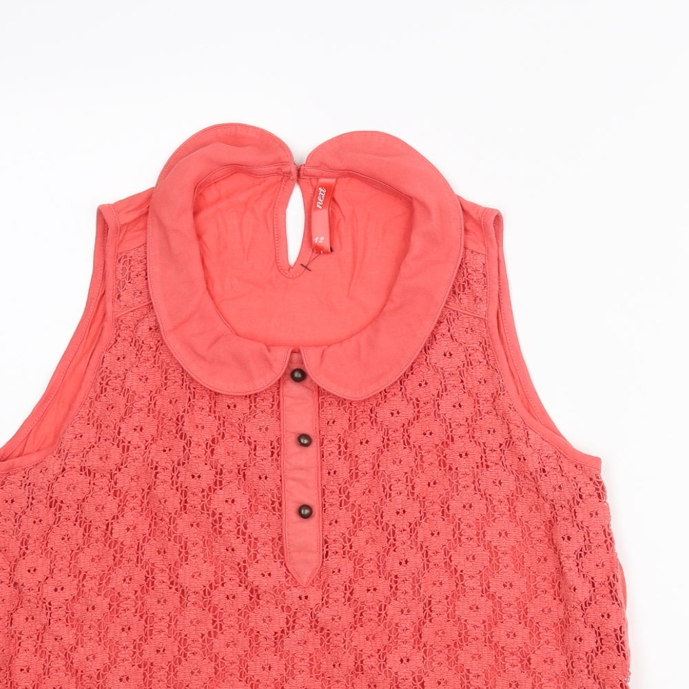 Womens UK Size 12 NEXT Pink Camisole Blouse