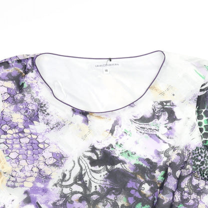 Womens UK Size 16 Gray & Osbourn Multicoloured Basic Blouse