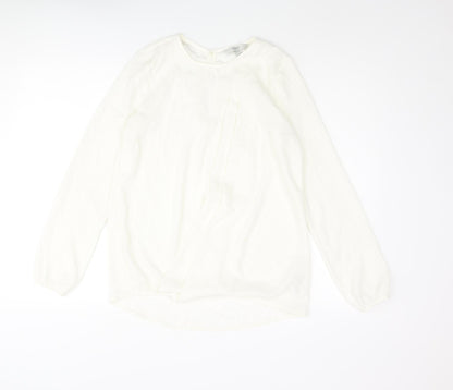 Womens UK Size 6 NEXT Ivory Basic Blouse