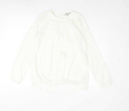 Womens UK Size 6 NEXT Ivory Basic Blouse