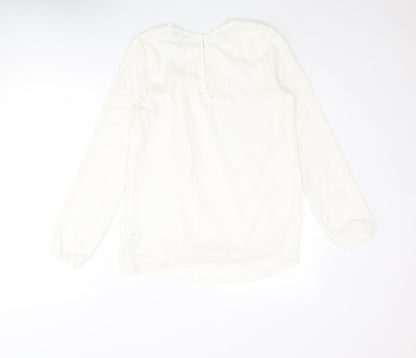 Womens UK Size 6 NEXT Ivory Basic Blouse