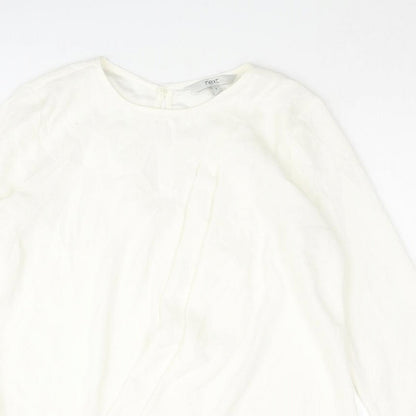 Womens UK Size 6 NEXT Ivory Basic Blouse