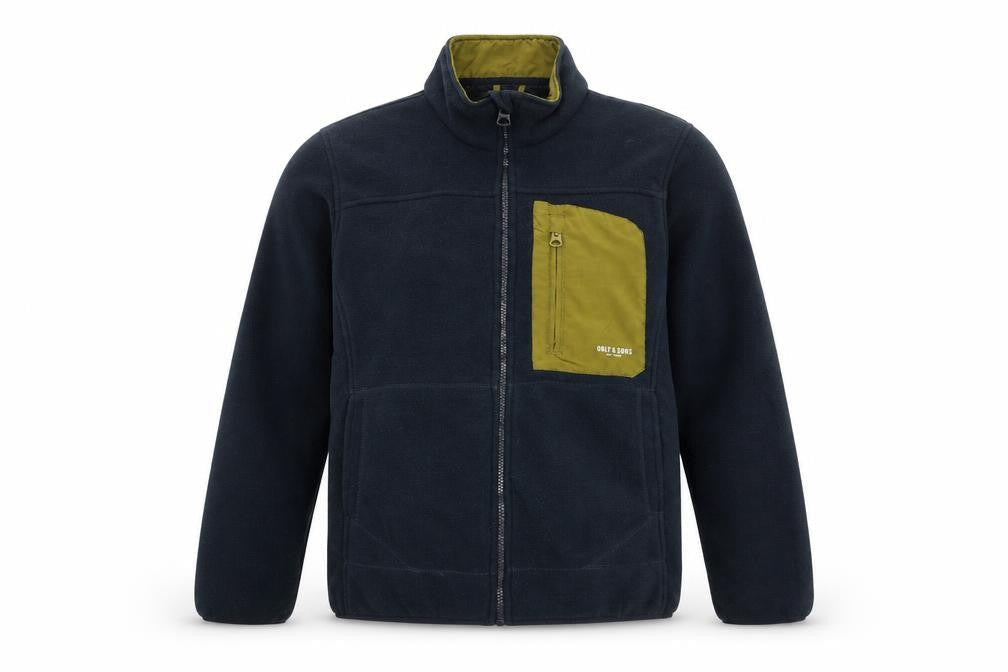 Only & Sons Mens Black Jacket Size M Zip - Contrast Pocket Logo