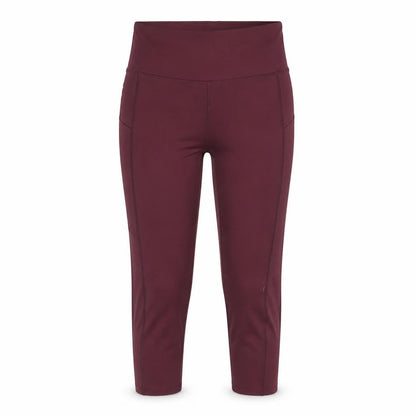 Goodmove Womens Red Polyester Cropped Leggings Size 6 L20 in Regular Pullover - Logo