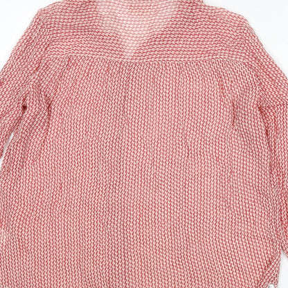 Womens UK Size 12 Linea Red Basic Button-Up
