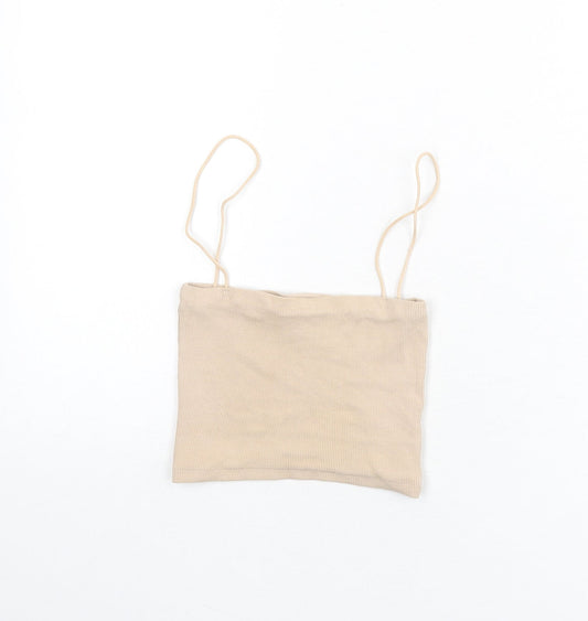 Womens UK Size S Zara Beige Camisole Tank