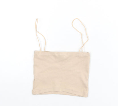 Womens UK Size S Zara Beige Camisole Tank