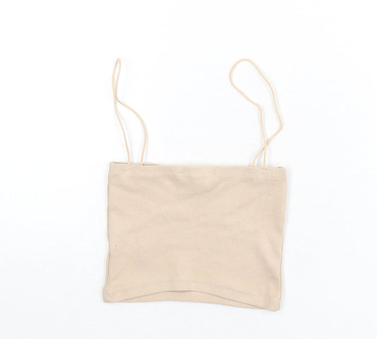 Womens UK Size S Zara Beige Camisole Tank
