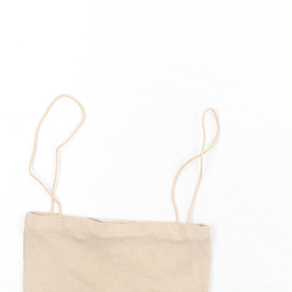 Womens UK Size S Zara Beige Camisole Tank