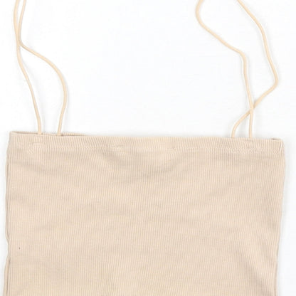 Womens UK Size S Zara Beige Camisole Tank