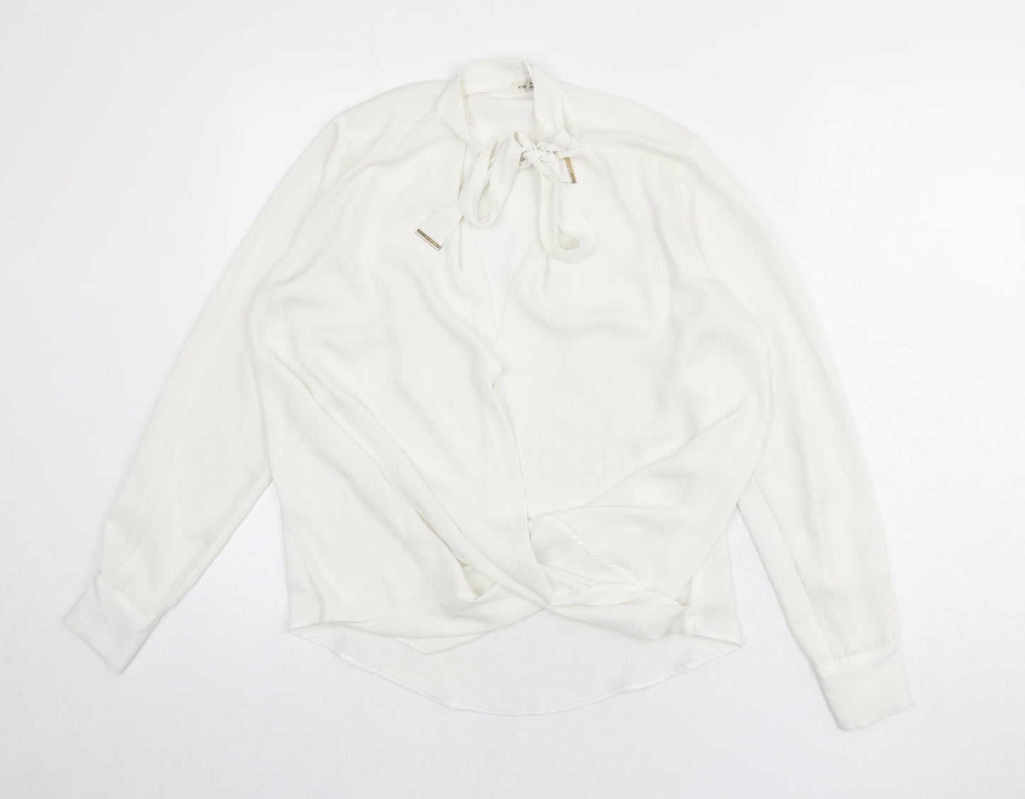Womens UK Size 8 River Island White Basic Blouse