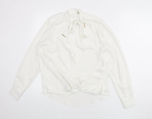 Womens UK Size 8 River Island White Basic Blouse