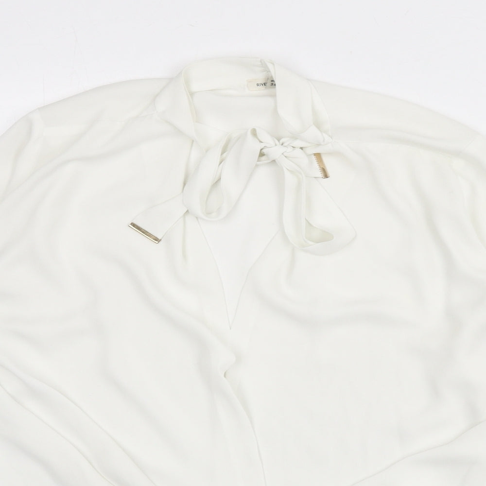 Womens UK Size 8 River Island White Basic Blouse