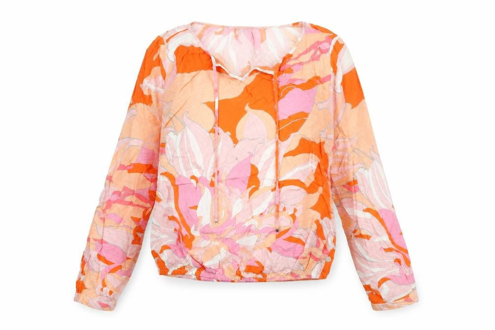 Milano Womens Multicoloured Geometric Viscose Basic Blouse Size 6 V-Neck