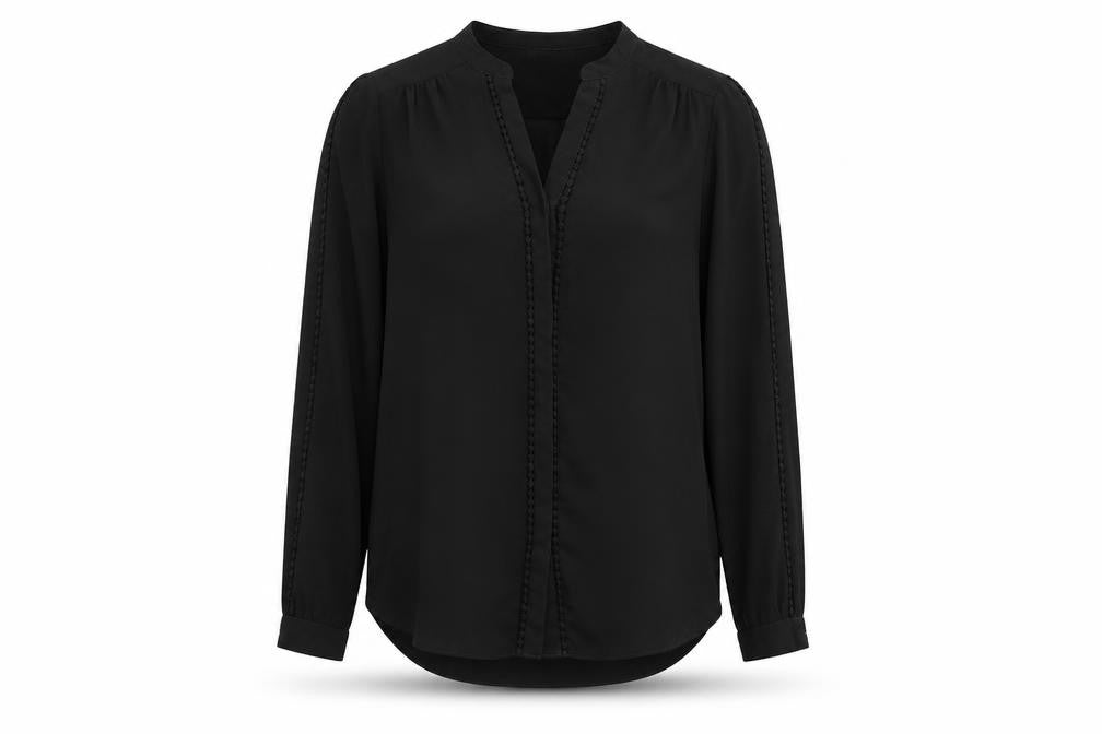 Womens UK Size 10 Wallis Black Basic Button-Up