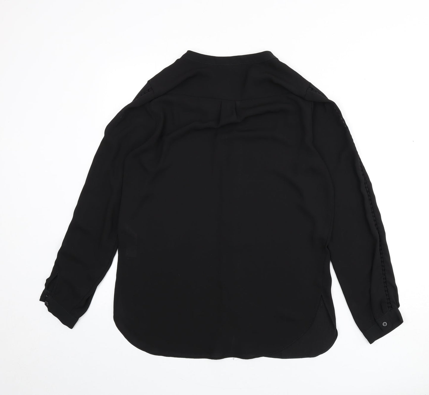 Womens UK Size 10 Wallis Black Basic Button-Up