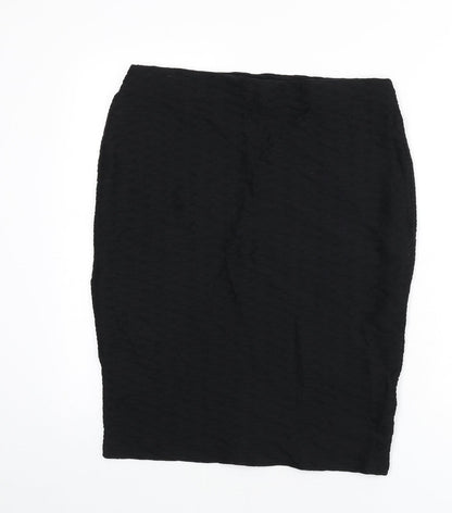 Marks and Spencer Womens Black Polyamide Bandage Skirt Size 14