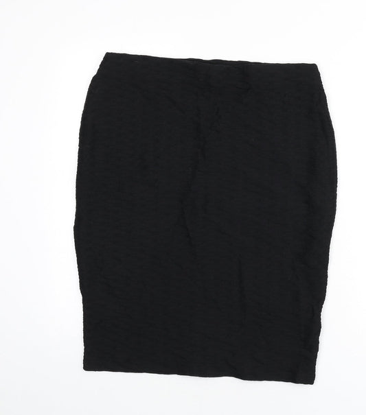 Marks and Spencer Womens Black Polyamide Bandage Skirt Size 14