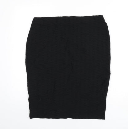Marks and Spencer Womens Black Polyamide Bandage Skirt Size 14