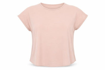 Nicole Collection Womens Pink Polyester Basic T-Shirt Size L Round Neck