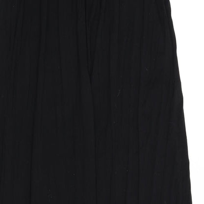 JoJo Maman Bébé Womens Black Viscose Maxi Size M V-Neck Zip