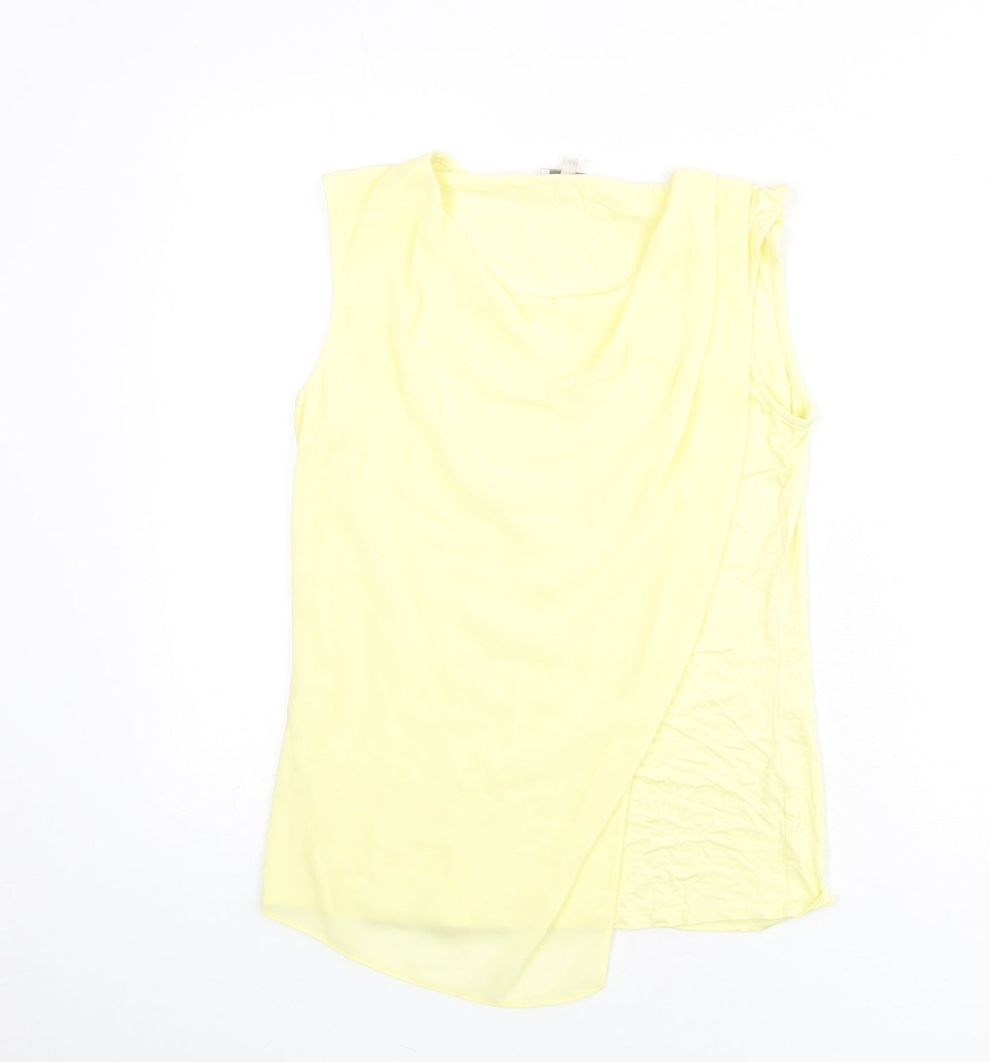 Womens UK Size 10 CC Yellow Basic Tank