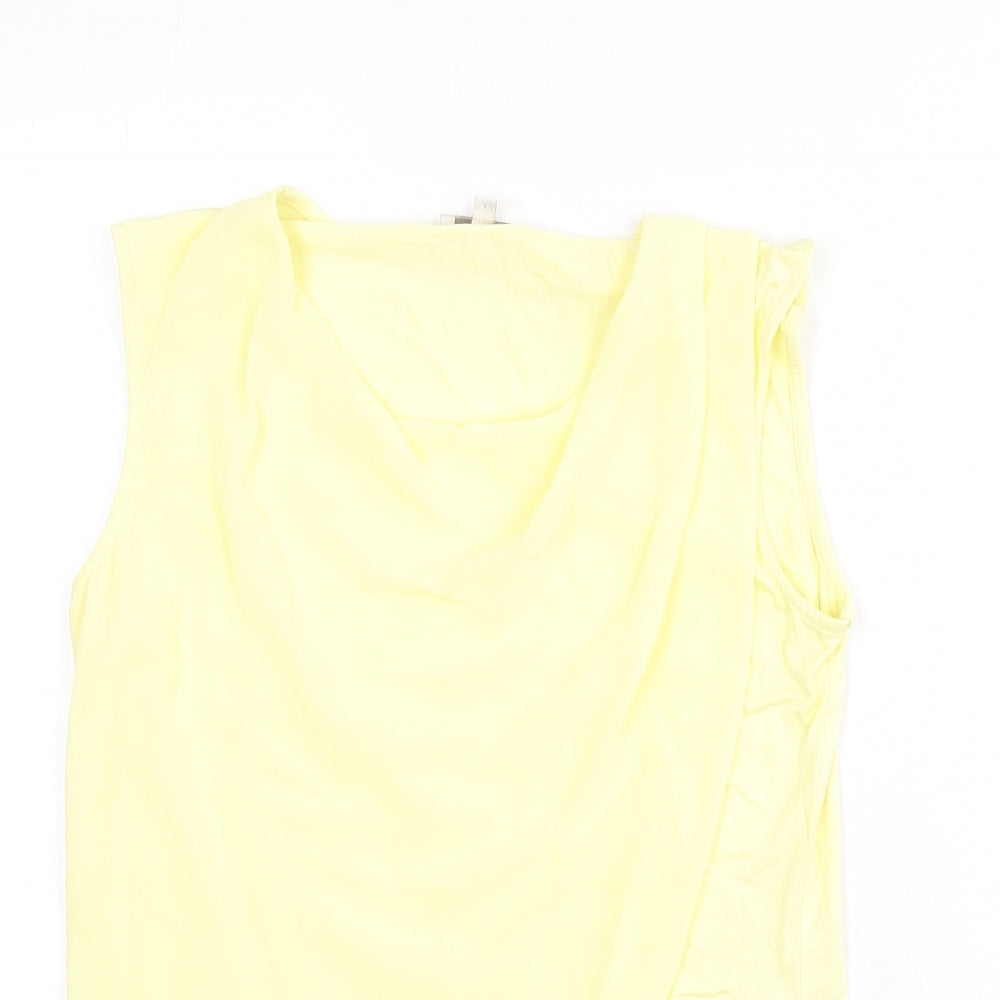 Womens UK Size 10 CC Yellow Basic Tank
