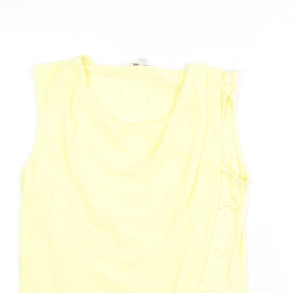 Womens UK Size 10 CC Yellow Basic Tank