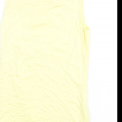 Womens UK Size 10 CC Yellow Basic Tank