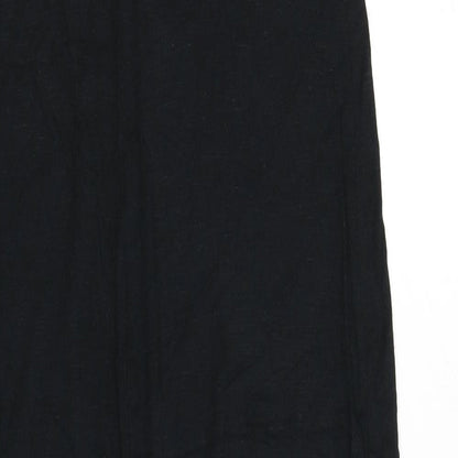 Gap Womens Black Viscose Maxi Size XS Scoop Neck Pullover - Slit