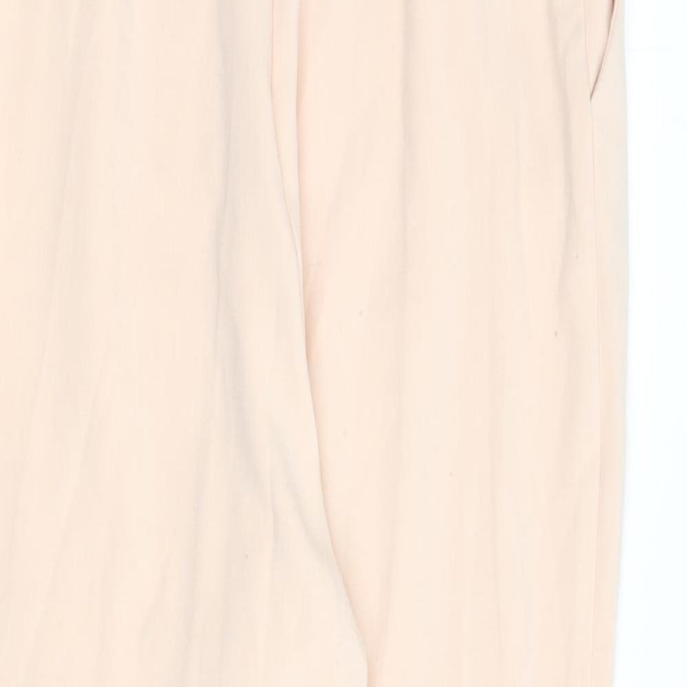 River Island Womens Pink Polyester Jumpsuit One-Piece Size 14 L28 in Zip - Keyhole Cut Out