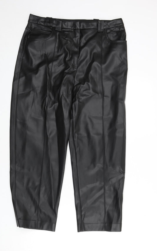 Womens UK Size 16 Marks and Spencer Regular Fit  Black Trousers