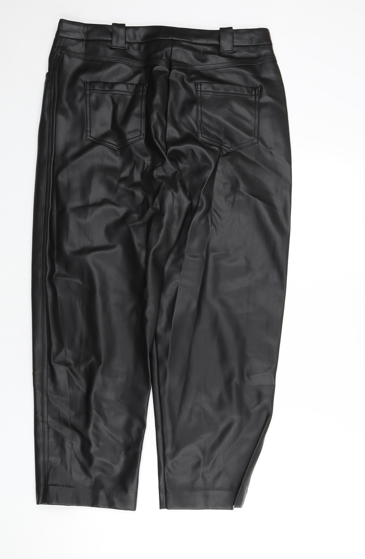 Womens UK Size 16 Marks and Spencer Regular Fit  Black Trousers